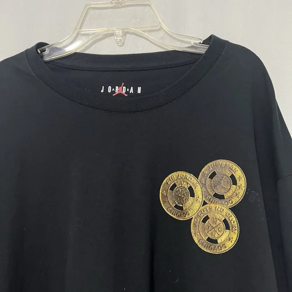 Air Jordan UNITE Tee Shirt - No Cuts No Glory - Long Sleeve Black Size Large